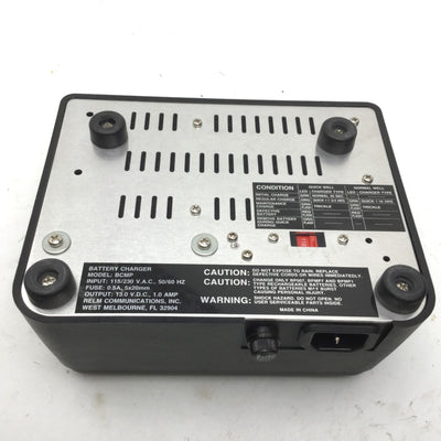 Used Relm BCMP MINI-COM Battery Charger, Output: 13VDC, 1A, Input: 115/230VAC