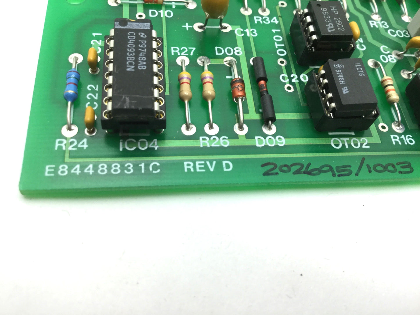 Used JK Lasers LTD E8448831C X4-2573/1009 Amplifier Card, Rev D MS 150/330 Base Drive