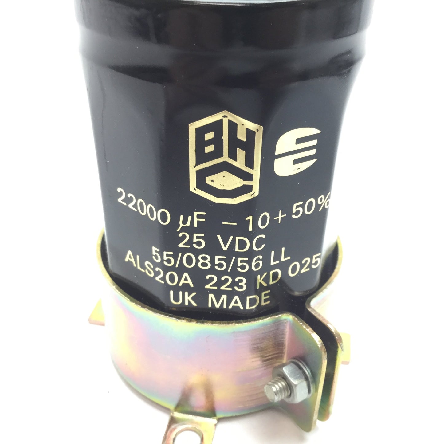 Used BHC ALS20A 223 KD 025 Capacitor 22000uF - 10 + 50%, Voltage Rating 25VDC