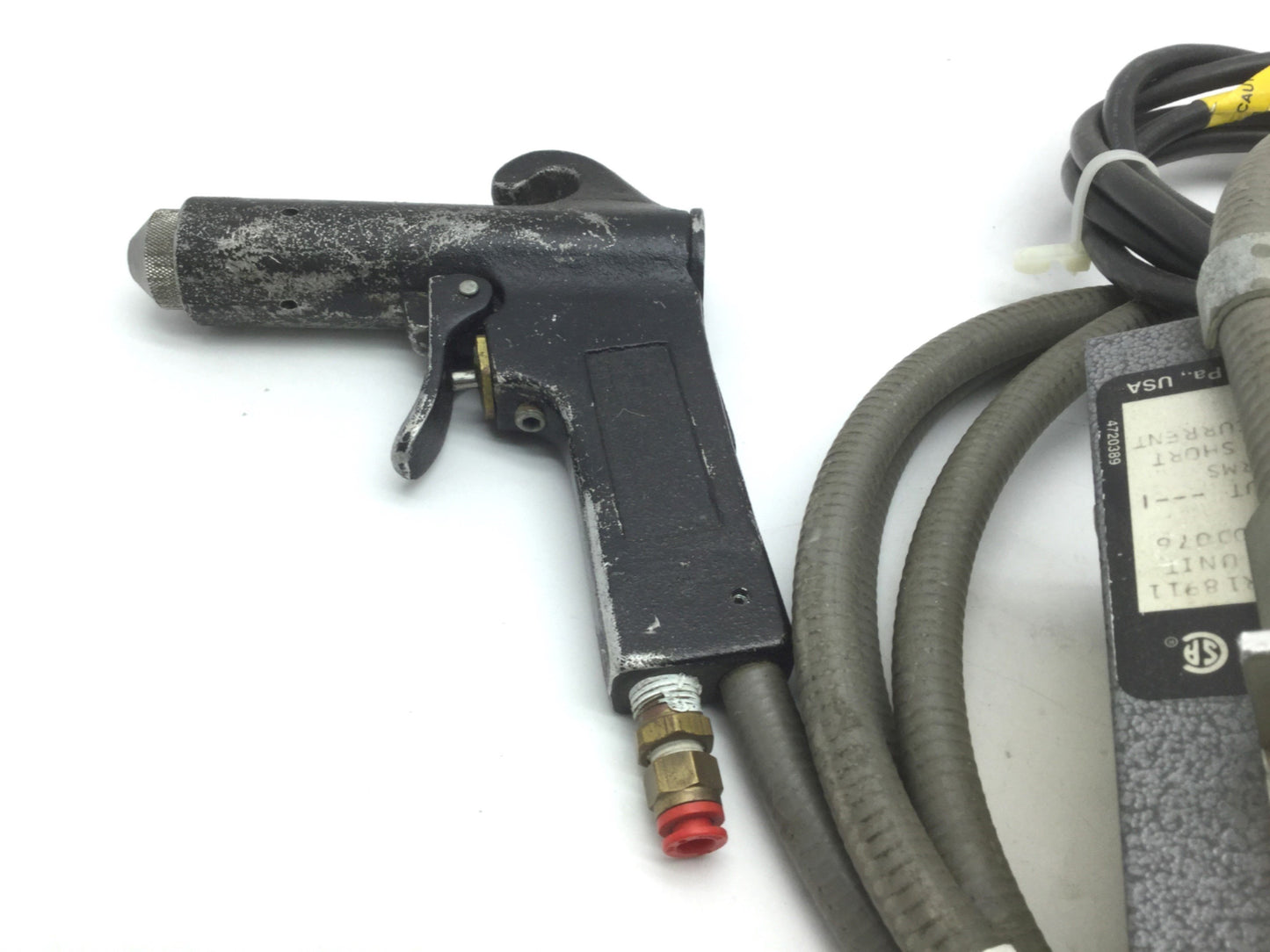 Used Simco 4000074 D 167Q Static Eliminator Power Unit In 115VAC Out 7kV & Air Gun