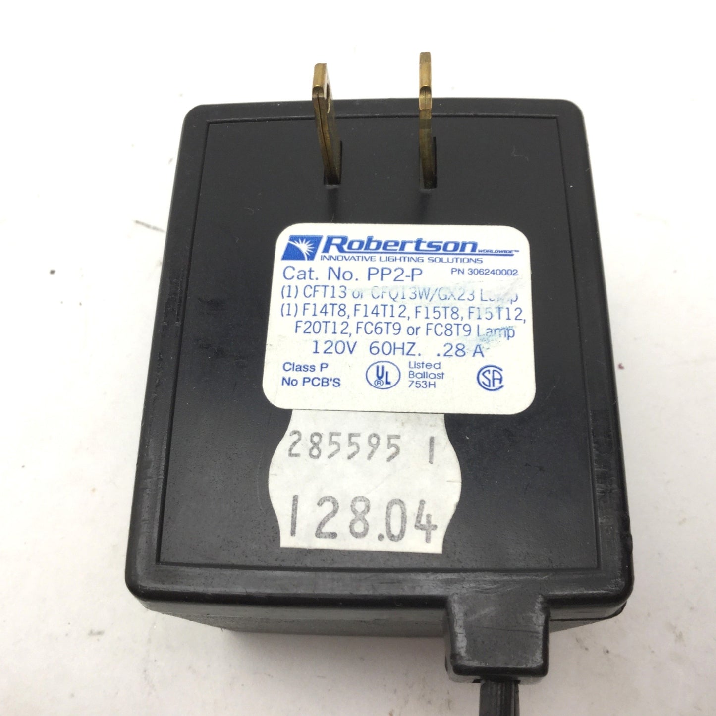 Used Robertson 306240002 Fluorescent Microscope Light, 120V, 60HZ, .28A, w/Bulb