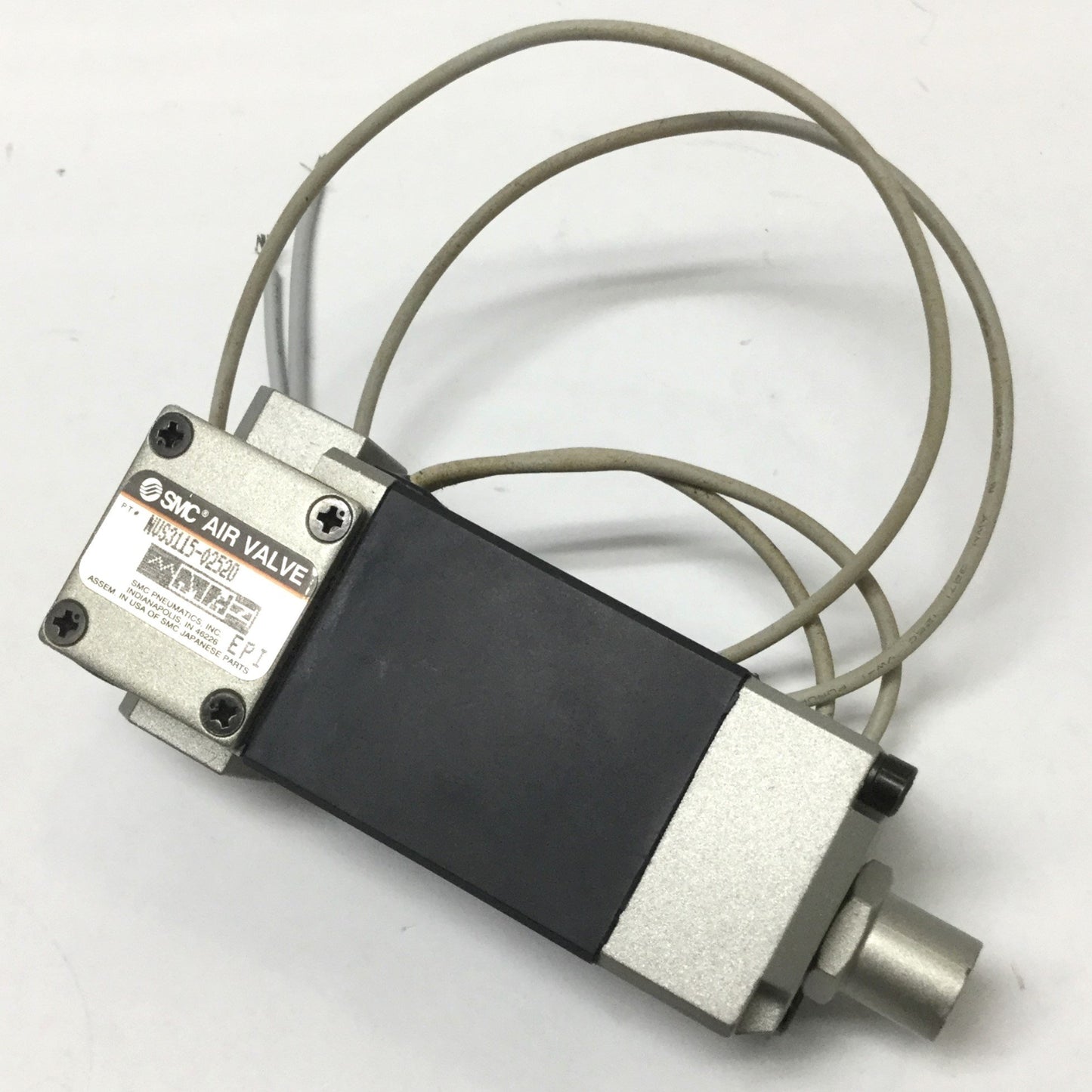 Used SMC NVS3115-02520 Solenoid Directional Air Valve, Direct Operated, 24VDC Coil