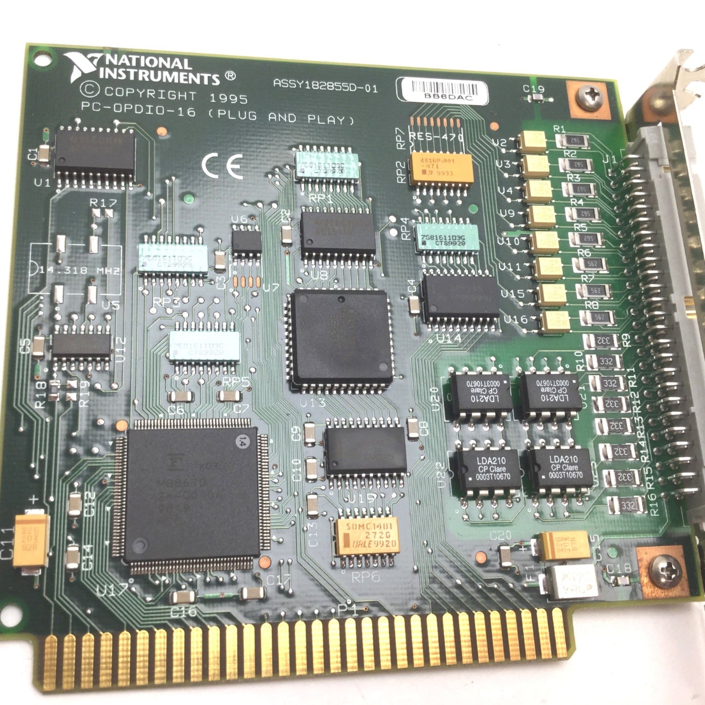 New – Open box National Instruments PC-OPDIO-16 Optically Isolated Digital I/O Board For PC