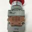 Used Idec AVLW49902D-R-24V Illuminated Emergency E-Stop Pushbutton Switch, 24V LED