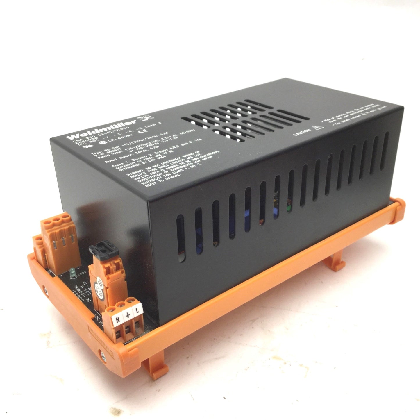 Used Weidmuller CSA 950 (234) /UL950 Power Supply, In: 115-230VAC, Out: 24VDC, 5A