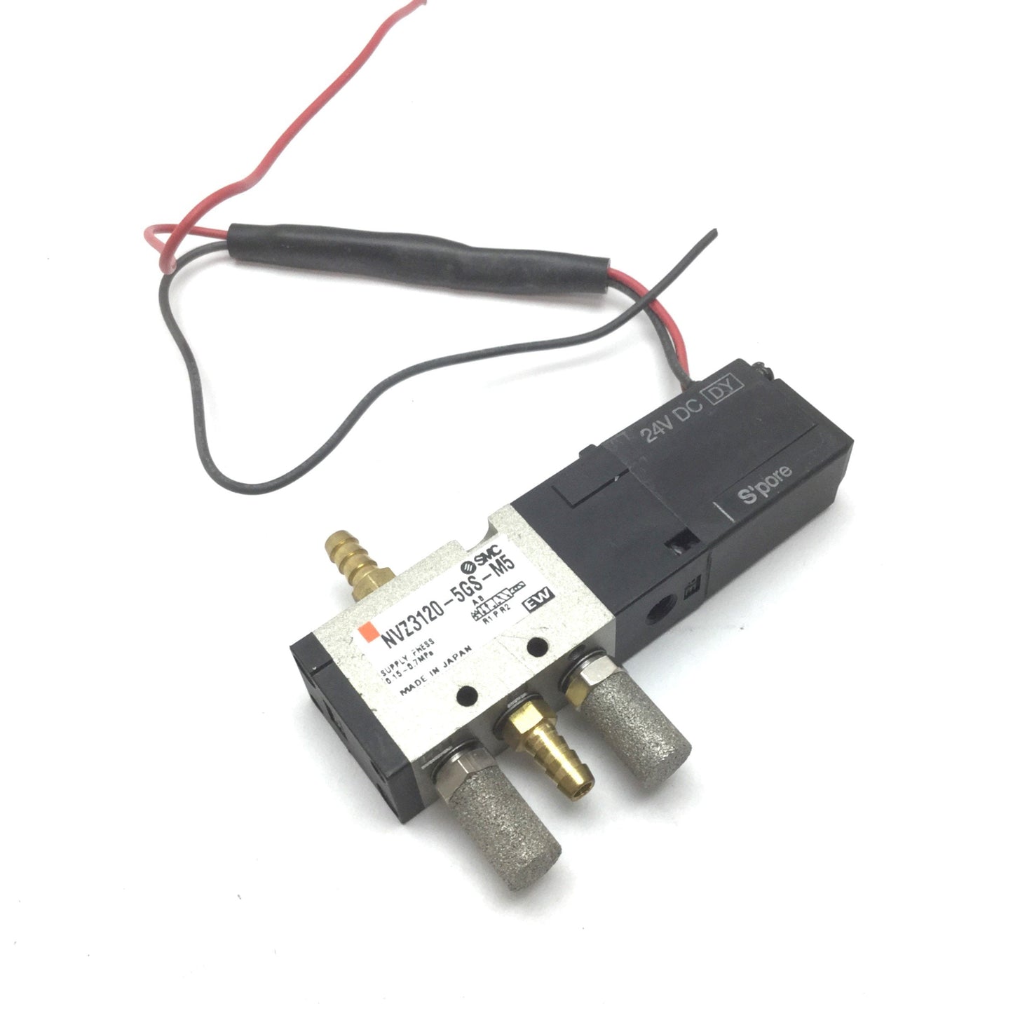 Used SMC NVZ3120-5GS-M5 Solenoid Valve, 2-Position 5-Port, Voltage: 24VDC, Ports: M5