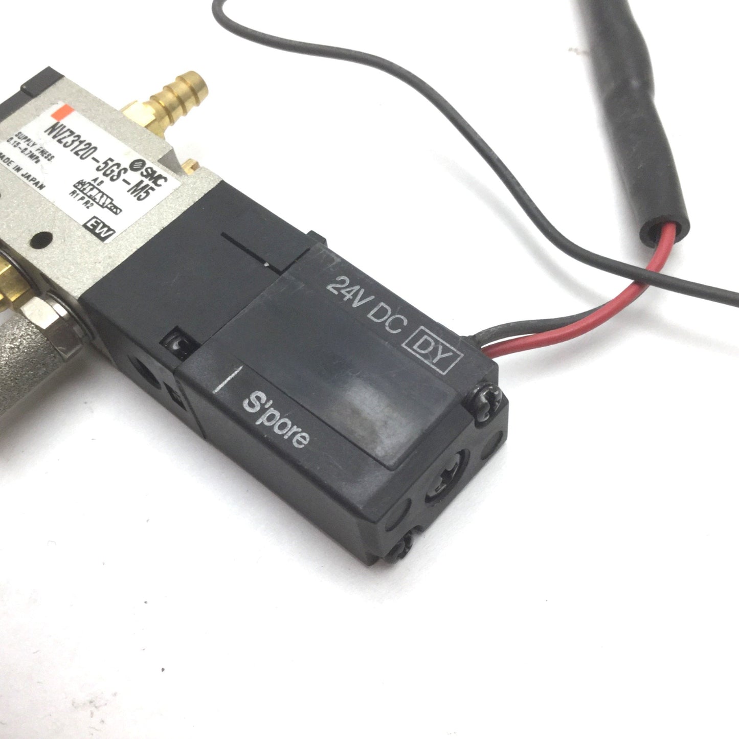 Used SMC NVZ3120-5GS-M5 Solenoid Valve, 2-Position 5-Port, Voltage: 24VDC, Ports: M5