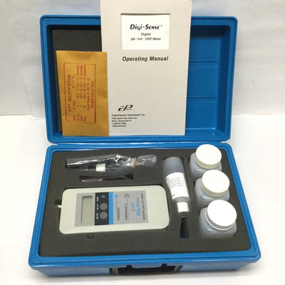 New Cole-Parmer 05938-50 Digi-Sense Digital LCD pH/mV/ORP Meter Kit, 0-14pH, 9-Volt