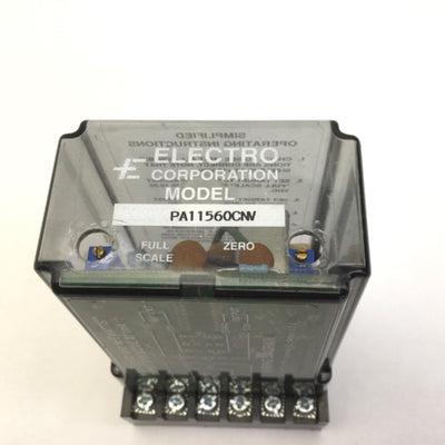 Used Electro Corp PA11560CNV Transducer, Output: 0-10V @ 1mA, Input: 115VAC, 50/60Hz