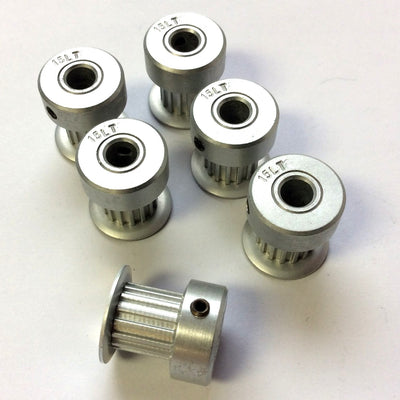 New – Open box Lot of 6 Berg TP7A3W2-15 Aluminum Timing Pulley, 15 Teeth, 3/16" Bore, 0.362" OD