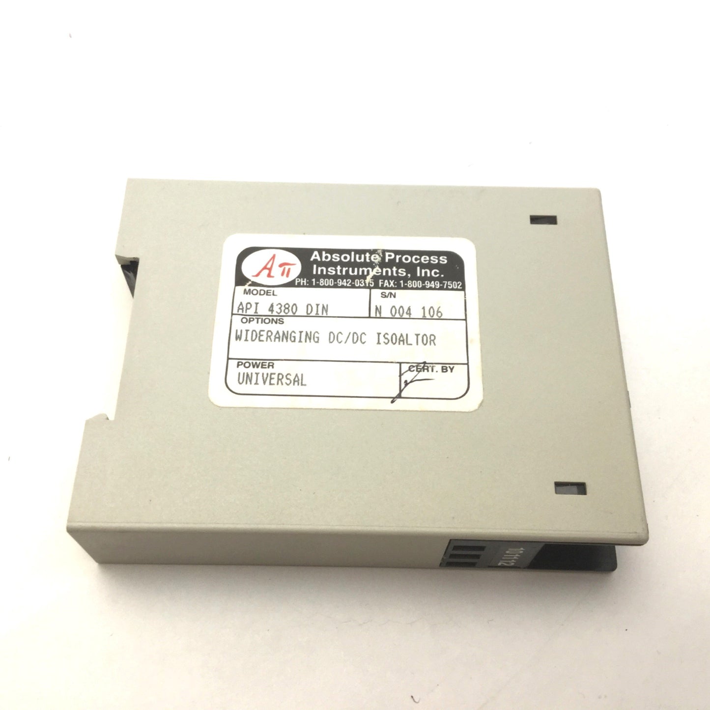 Used Absolute Process Instruments API 4380 DIN Wide Ranging DC/DC Isolater, 0-10VDC