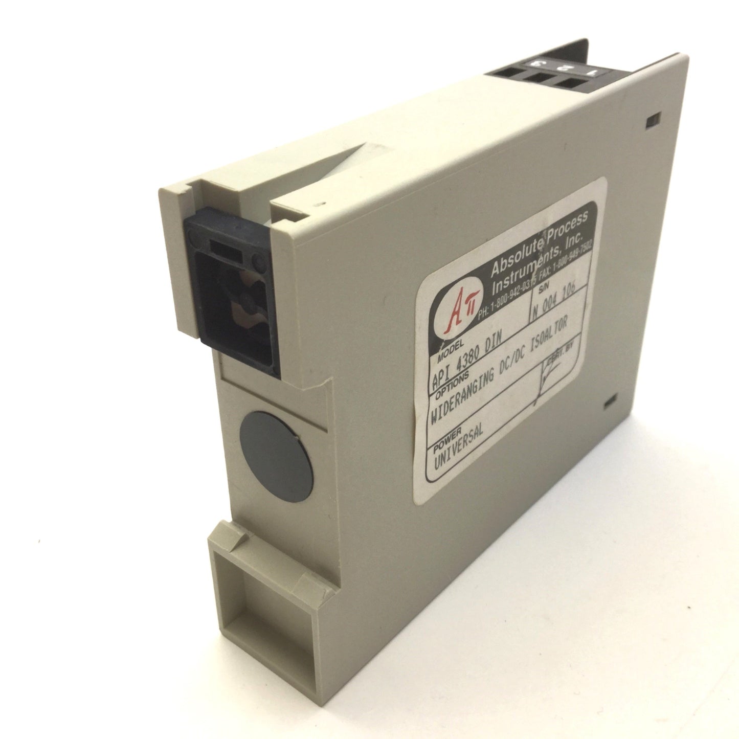 Used Absolute Process Instruments API 4380 DIN Wide Ranging DC/DC Isolater, 0-10VDC