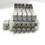 Used Bank of SMC SY5140-5DZ-Q/SY5140-5DO on SMC SS5Y5-Q1J117 Manifold 10mm IN 6mm Out