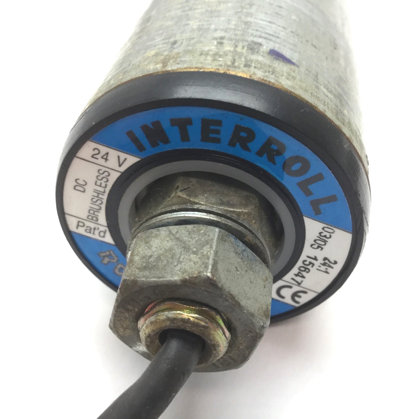 Used Interroll 24:1 Roller Drive With Idler Pulley, 24VDC, Ratio: 24:1, 1.9" x 12"