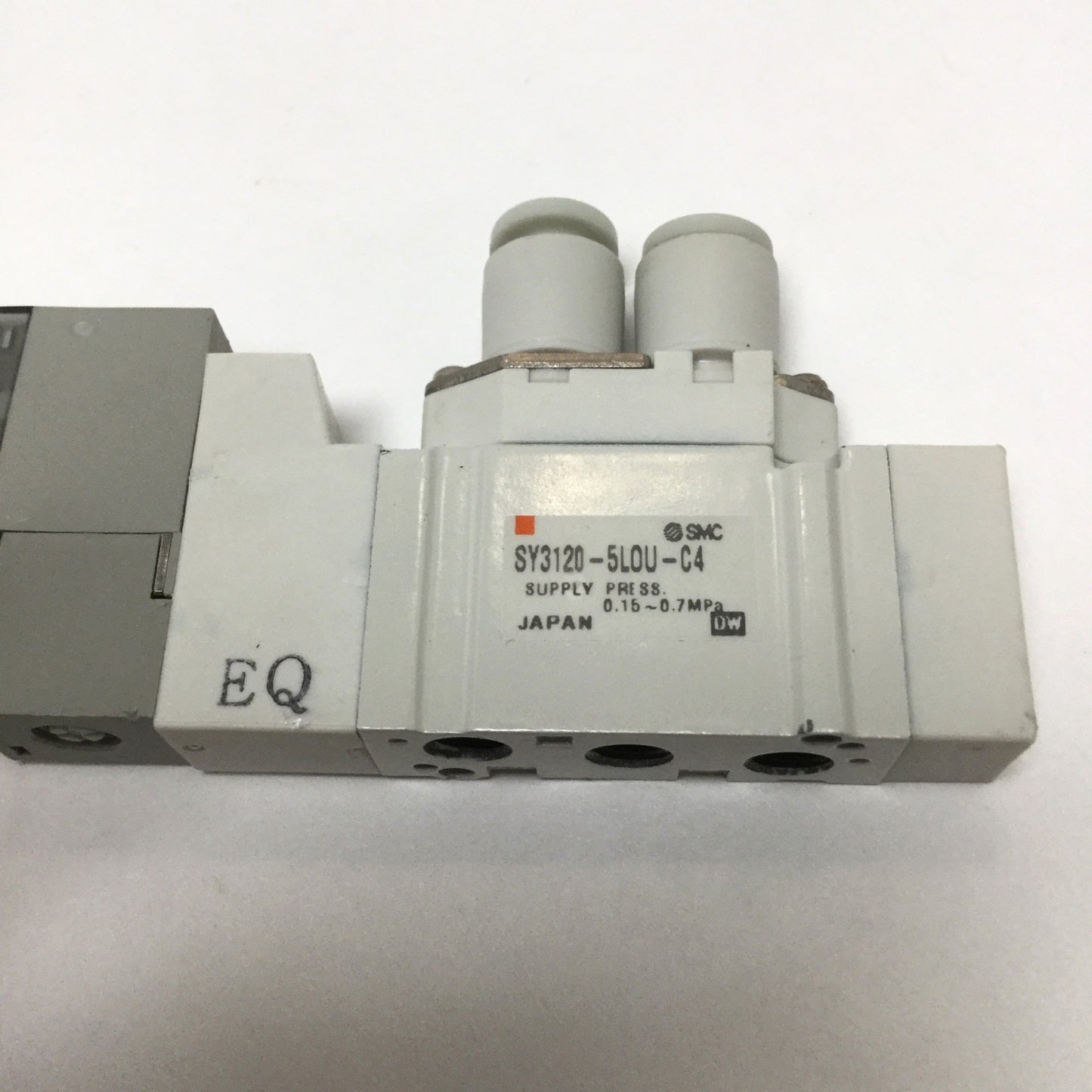 Used SMC SY3120-5LOU-C4 Solenoid Valve, 5-Port 2-Position, 24VDC Coil, 4mm Fittings