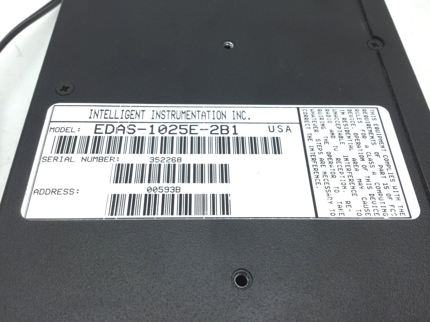 Used Intelligent Instruments EDAS-1025E-2B1 Ethernet to Serial Converter 24VDC