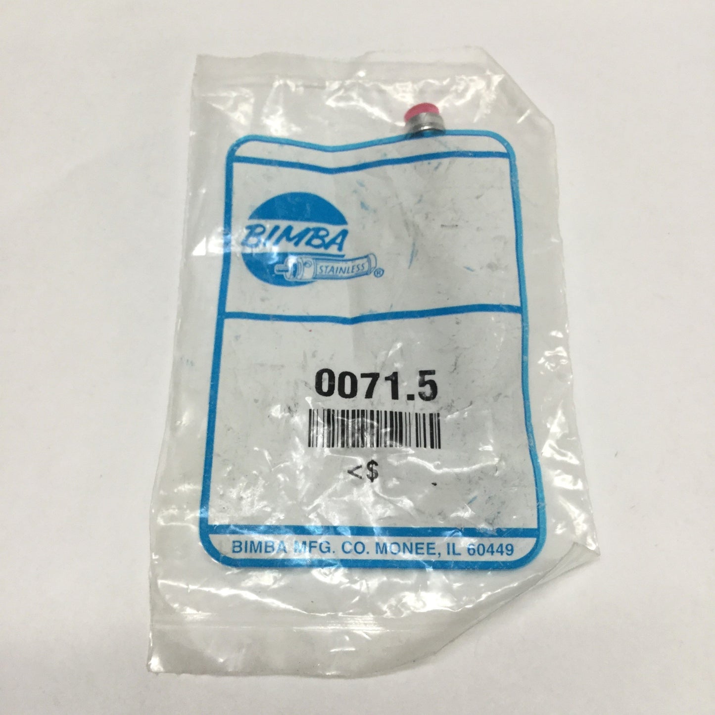 New – Open box Bimba 0071.5 Miniature Air Cylinder 5/16" Bore, 1.5" Stroke, Spring-Return