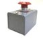 Used Allen-Bradley 800H-1HZ E-Stop Enclosure, w/800T-FXT Switch & 800T-XD4 Contacts