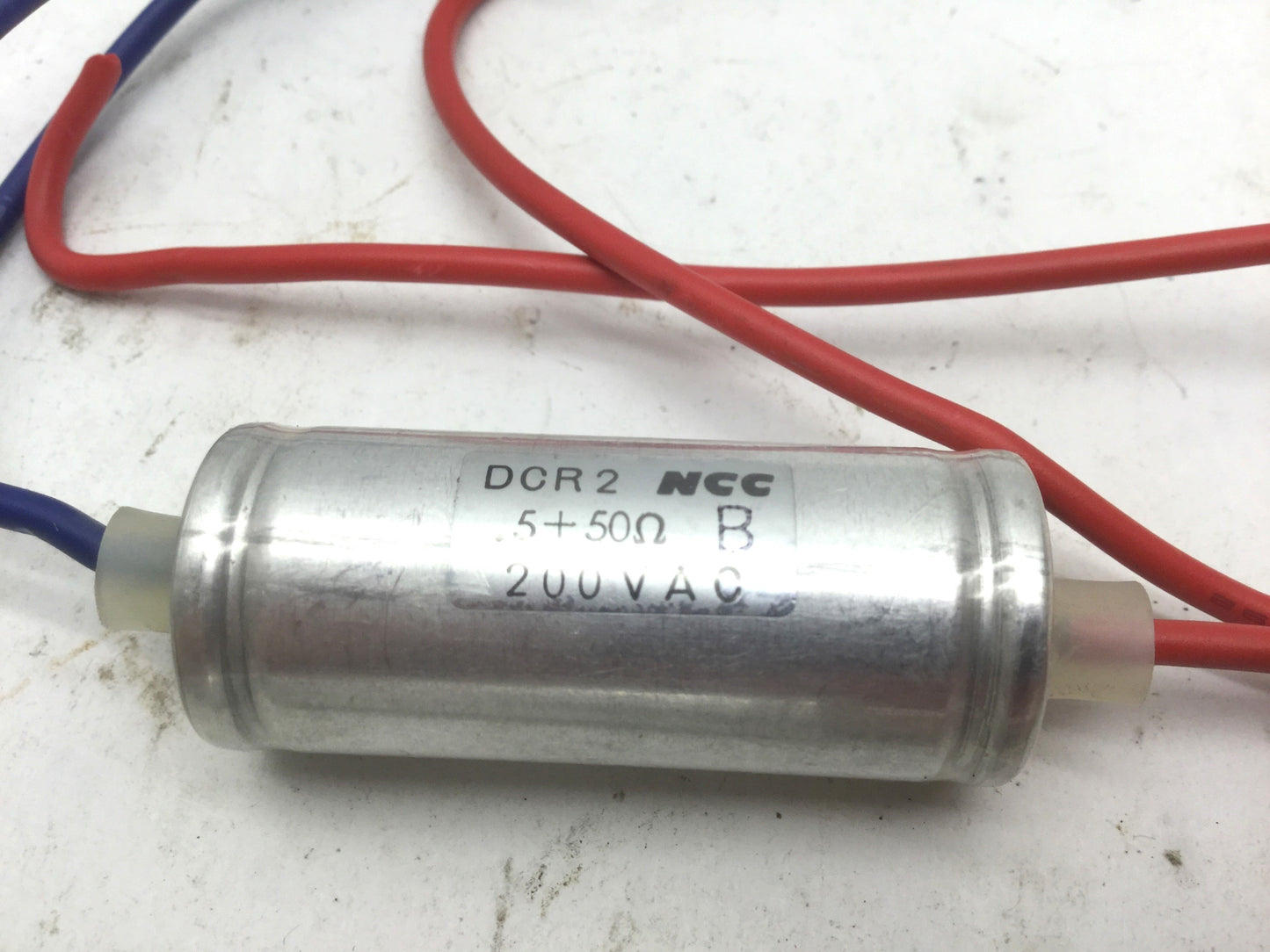Used Lot of 3 NCC National Controls Capacitors DCR2 200VAC .5+50Ohm