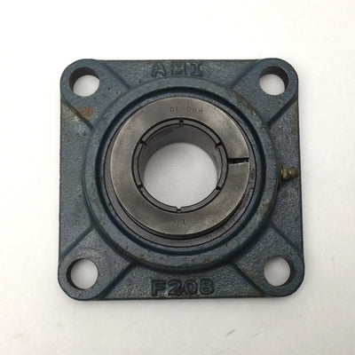 Used AMI KHF208 Eccentric Collar Locking Four-Bolt Flange Bearing Shaft Diameter 40mm