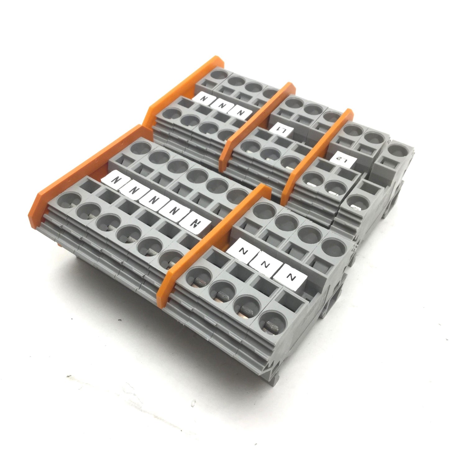 Used Lot of 20 Wago 284 IEC 60947-7-1 Terminal Blocks DIN Rail Mount, AWG 24-8