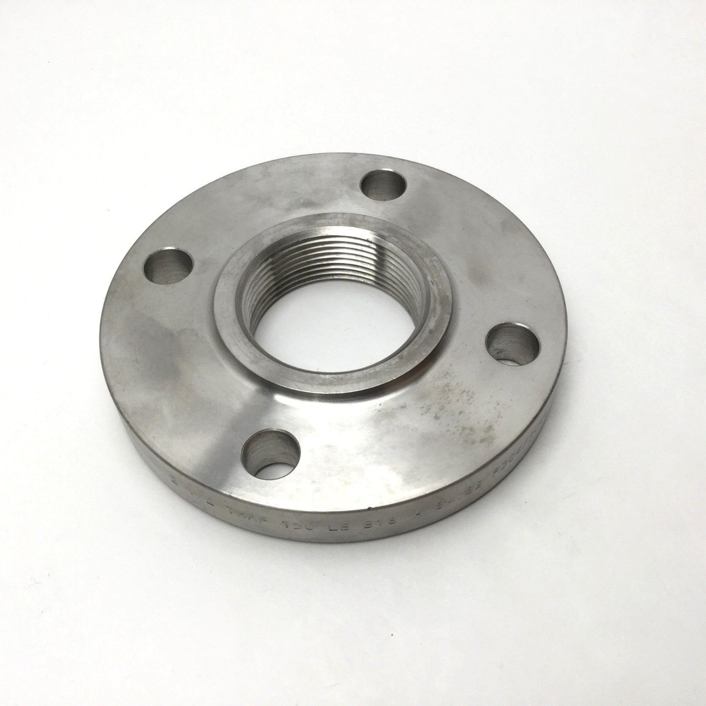 Used Viraj 2 1/2 THRF 150 LB B16 A/SA182 F304/304L 67742 Threaded 4-Bolt Flange 304SS