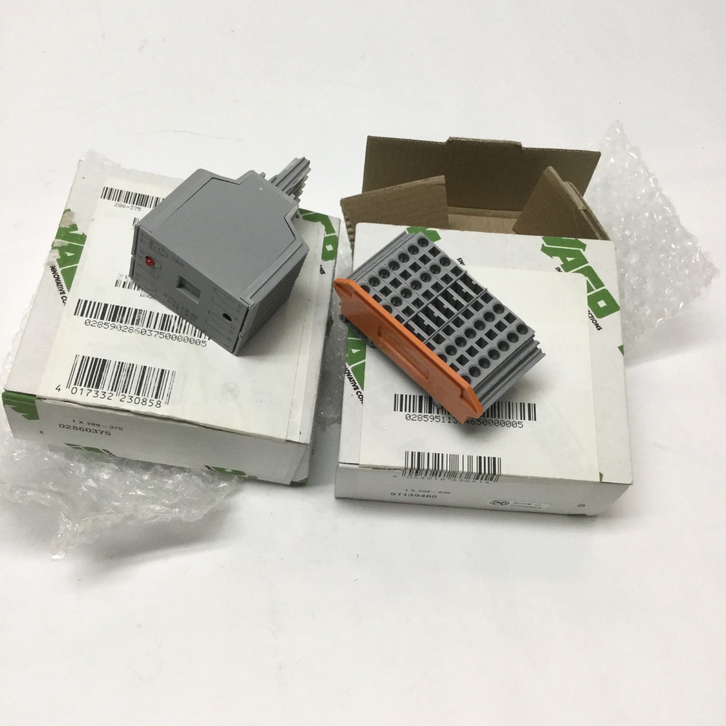 New – Open box Wago 286-375 Plug-In Switching Relay Terminal Module 4A, 24VDC Coil, w/Base