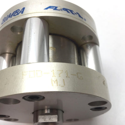 Used Bimba FOD-171-G Flat-1 Pneumatic Cylinder, Bore 1.5", Stroke 1", Ports 1/8" NPT