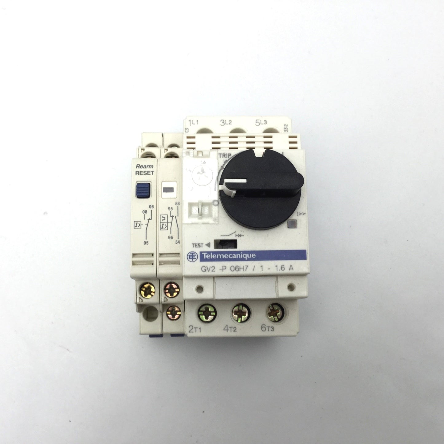 Used Telemecanique GV2-P06H7/1-1.6A Manual Starter and Protector 3-Pole, 1 to 1.6 Amp