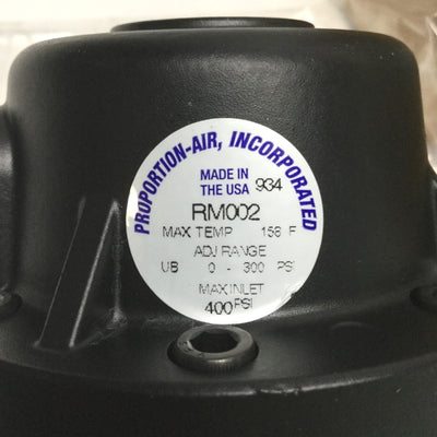 New Proportion Air RM002 Diaphragm Pressure Regulator, Volume Booster, 0-300psi Out