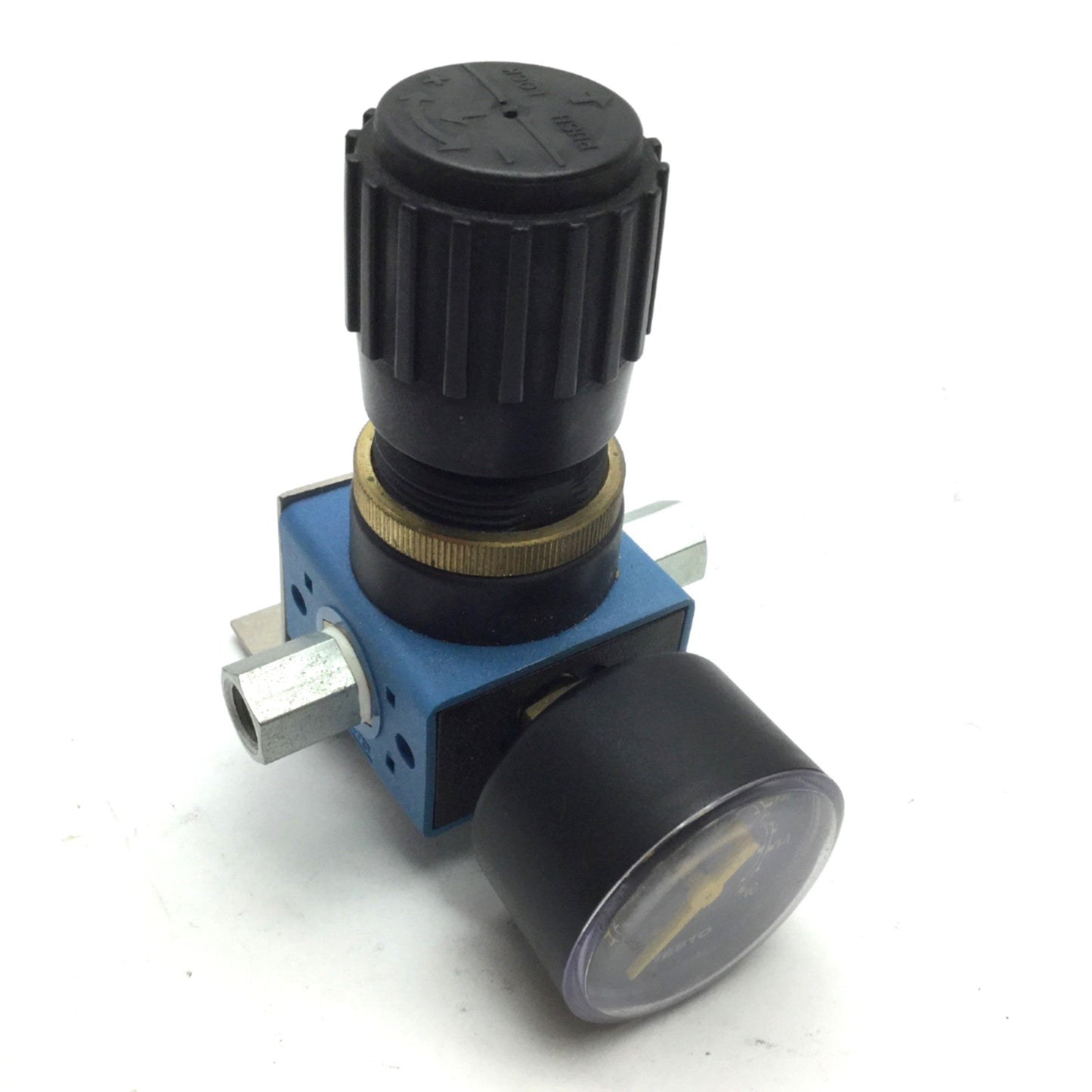 Used Festo LR-1/8-S-B-NPT Pneumatic Pressure Regulator, w/ 0-230psi Gauge