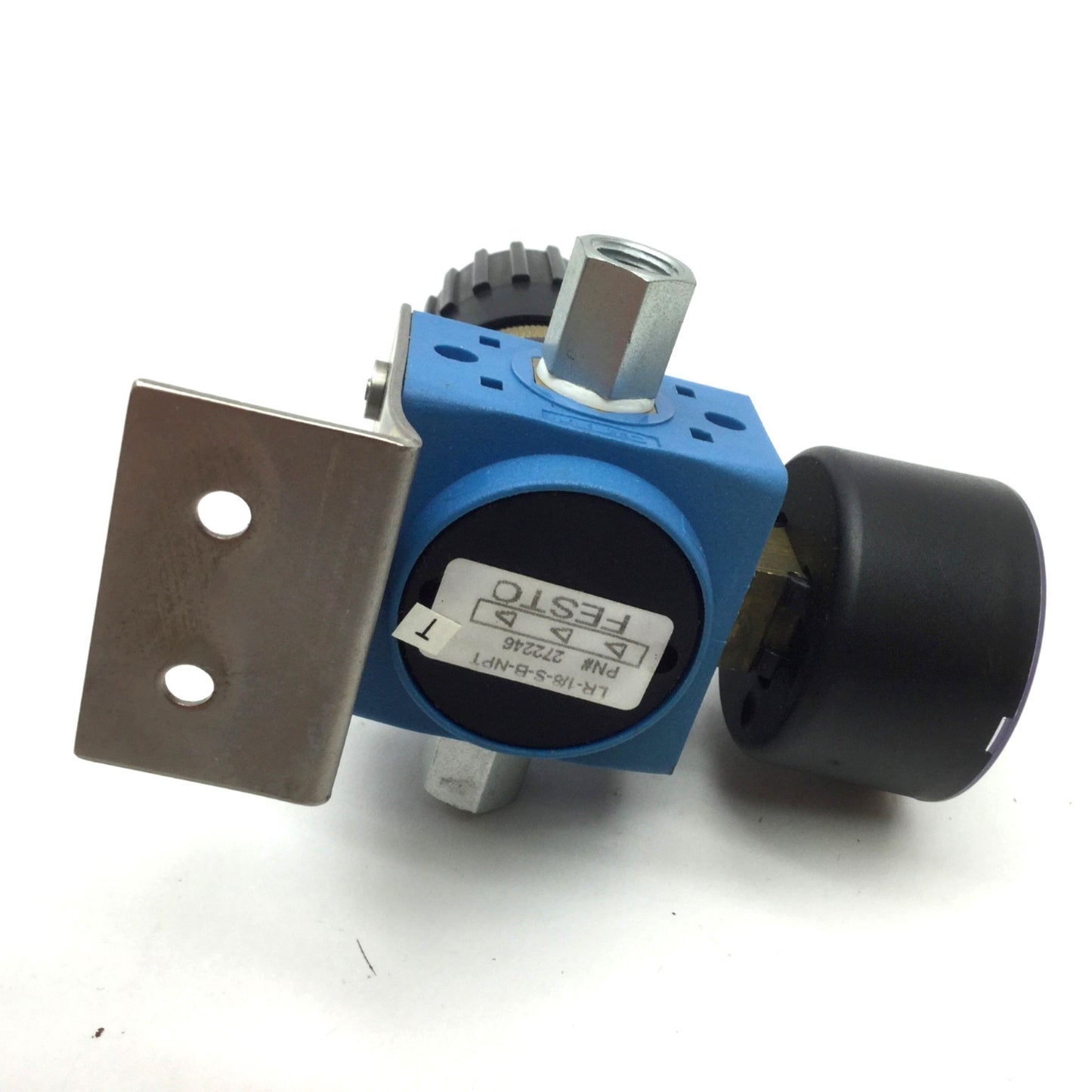 Used Festo LR-1/8-S-B-NPT Pneumatic Pressure Regulator, w/ 0-230psi Gauge