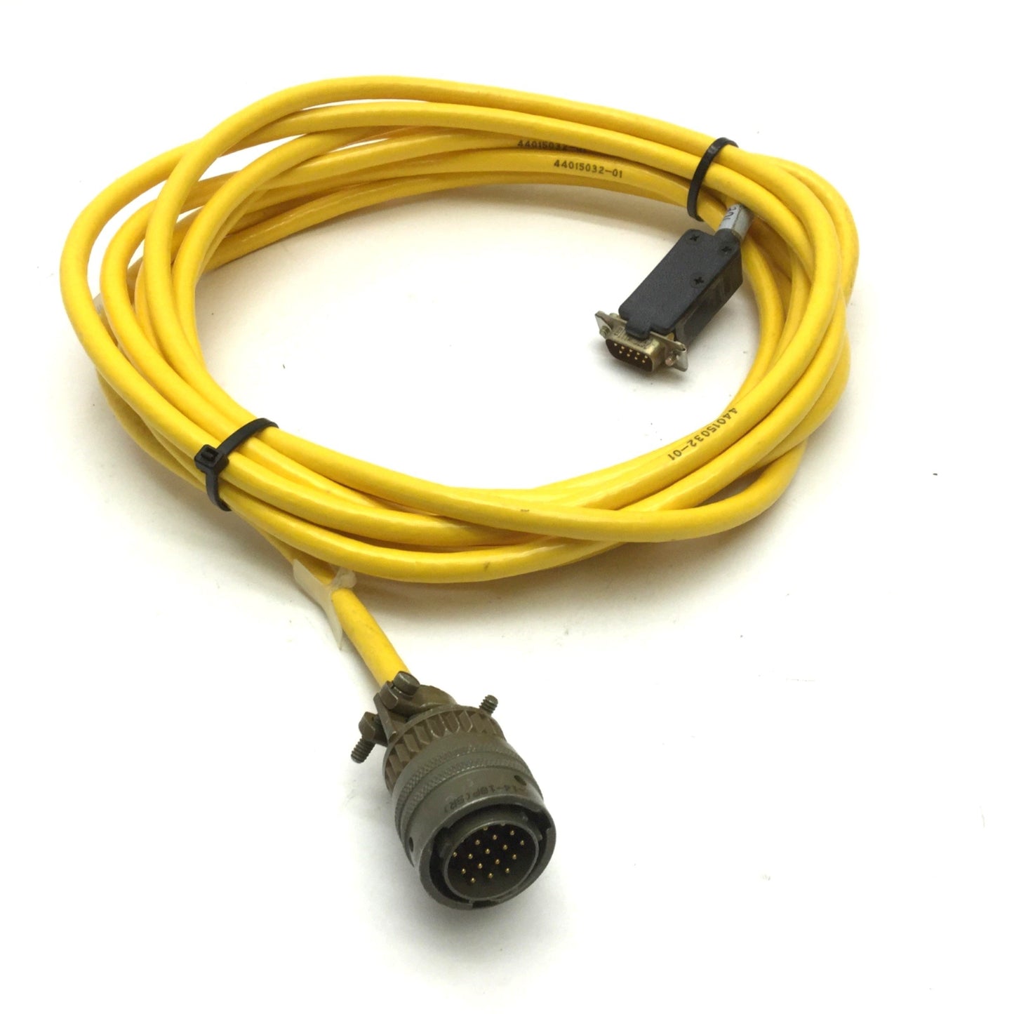 Used Parker 71-15018-15 Motor Encoder Feedback Cable, MS Round 18-Pin, 15' Long