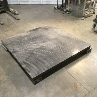 Used Rice Lake 5x5HP-10K Rough Deck Floor Scale 10,000lbs Capacity 5ft x 5ft x 3.5in