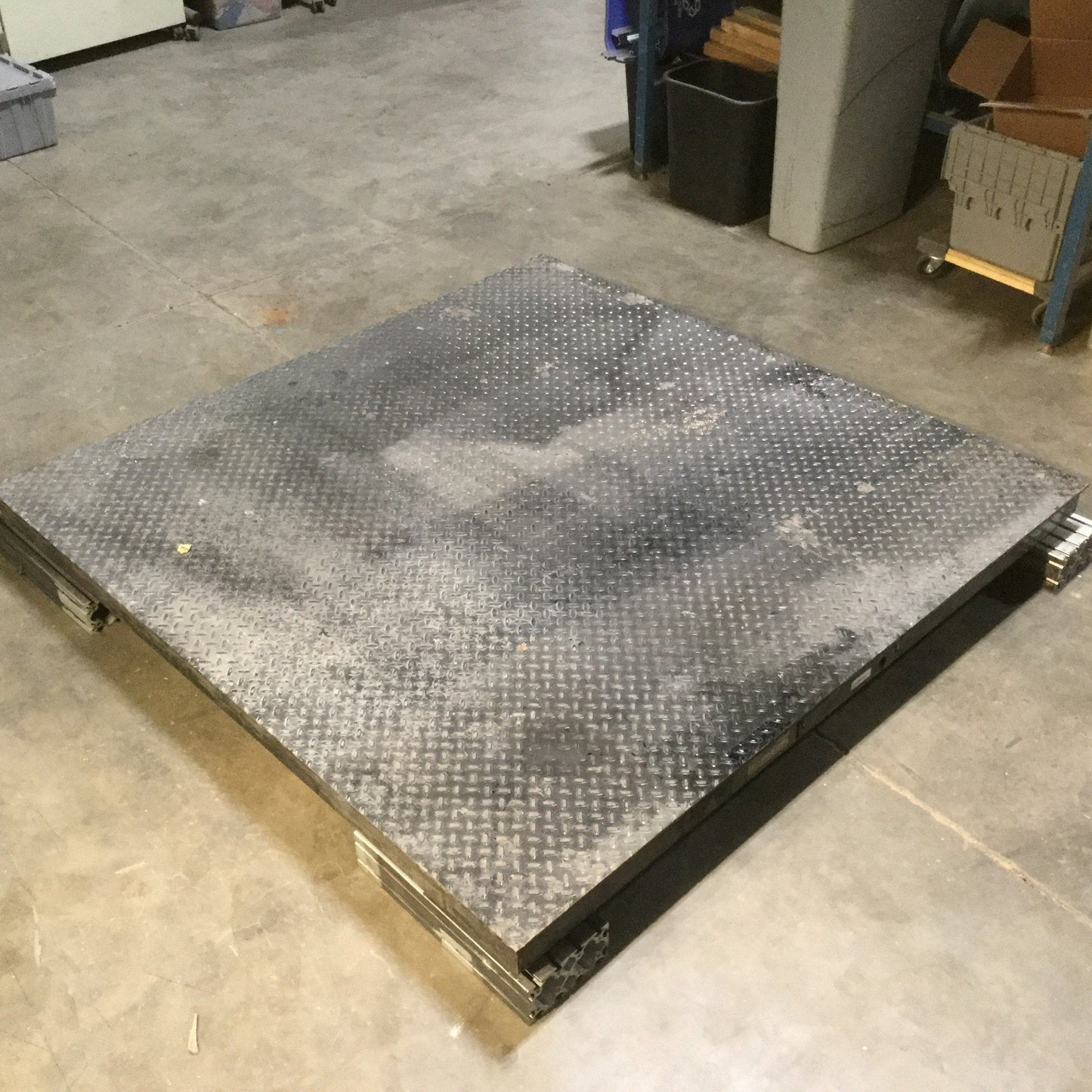 Used Rice Lake 5x5HP-10K Rough Deck Floor Scale 10,000lbs Capacity 5ft x 5ft x 3.5in