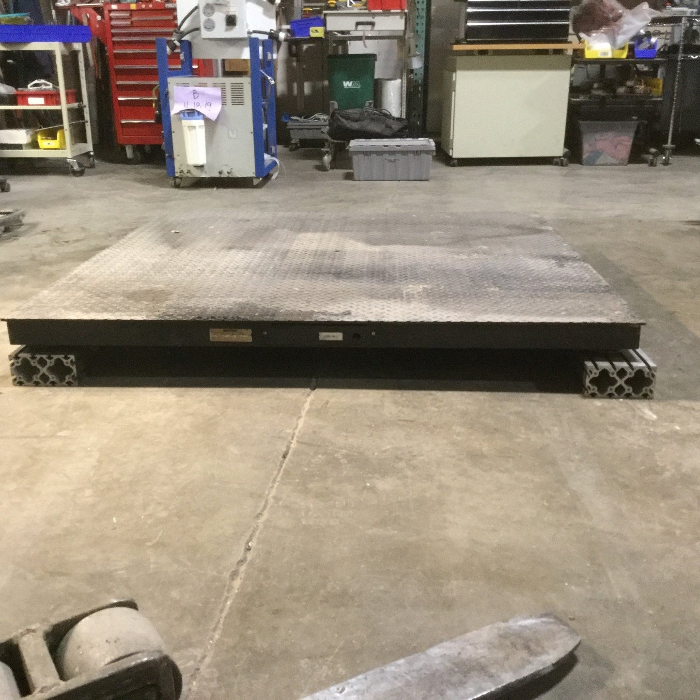 Used Rice Lake 5x5HP-10K Rough Deck Floor Scale 10,000lbs Capacity 5ft x 5ft x 3.5in