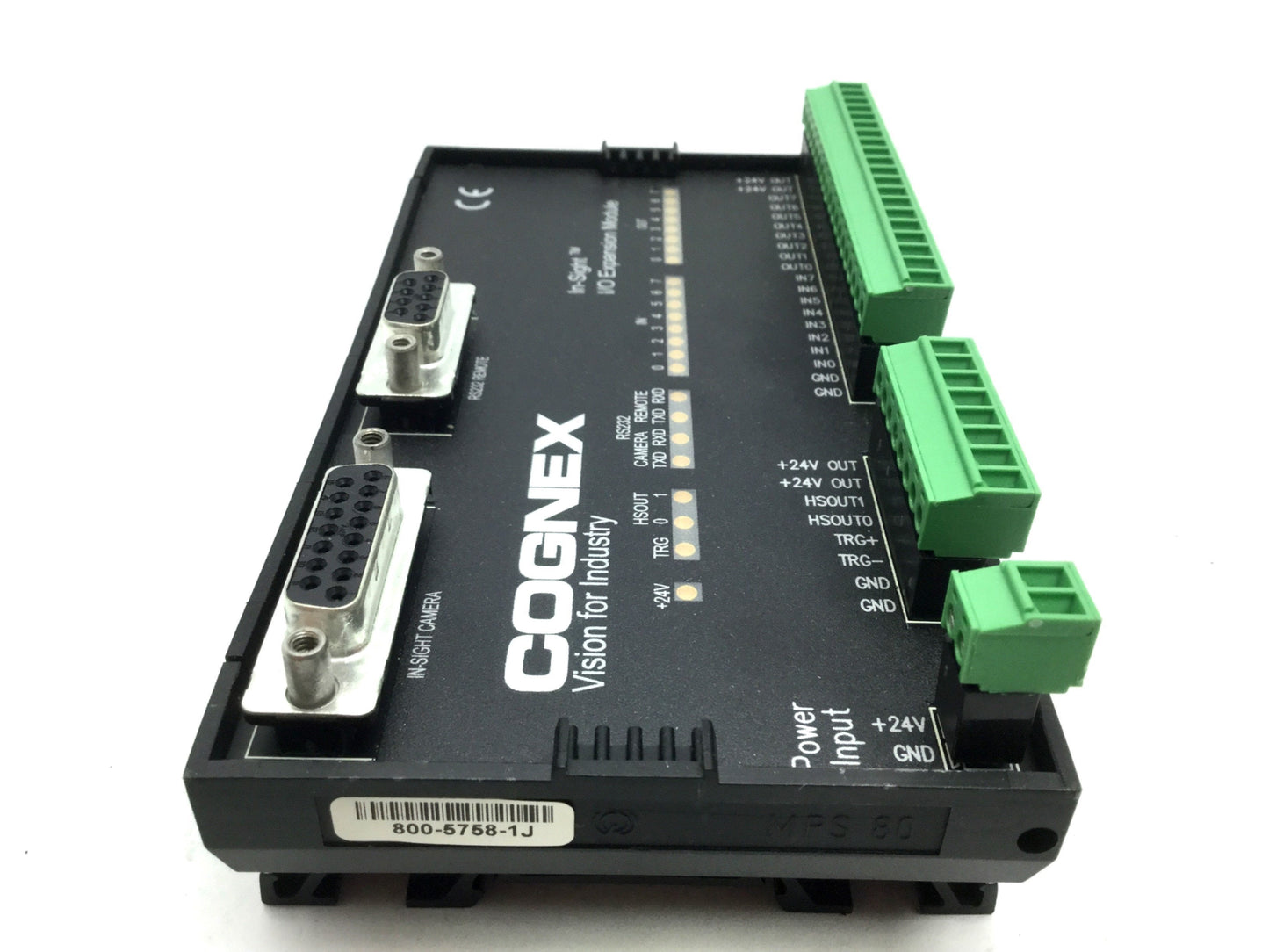 Used Cognex 800-5758-1 In-Sight Model 1450 I/O Expansion Module DB9, DB15, 24VDC