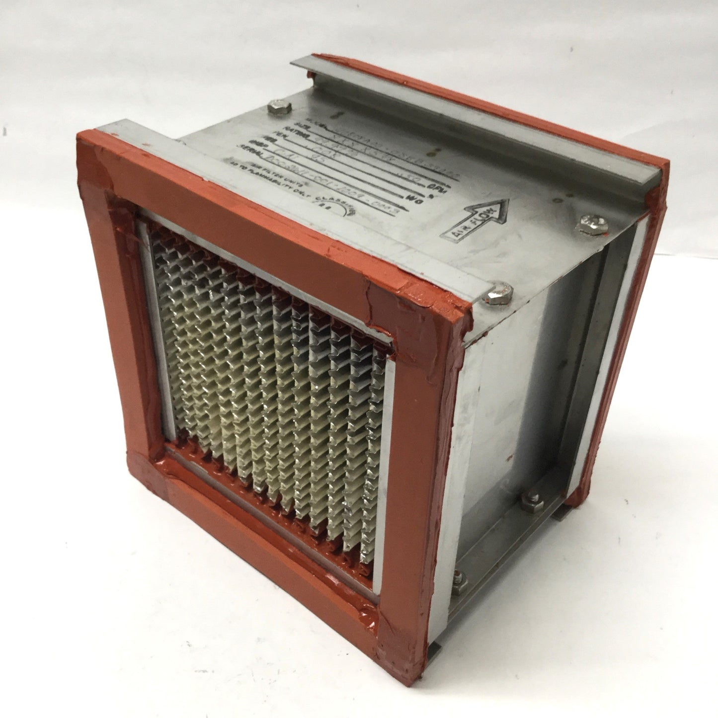Used Steris P117917094 Reliance Washer HEPA Filter 99.97%, 50 CFM, 8"x 8"x 5-7/8"