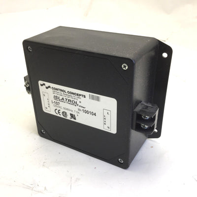 Used Control Concepts I-107 Islatrol Active Tracking Filter, 120VAC, 50/60Hz, 7.5A