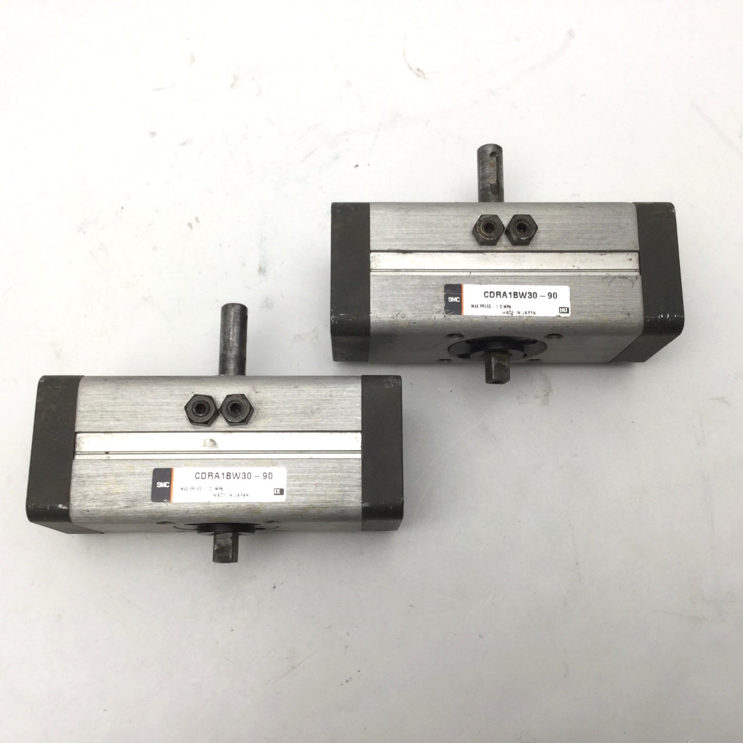 Used Lot of 2 SMC CDRA1BW30-90 Rotary Actuator, Rotation: 90° Pressure Rating: 1.0MPa
