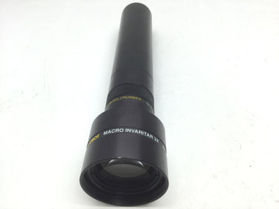 Used Melles Griot Macro Invaritar 59LGN703 Telecentric C-Mount Lens, Magnification 3x