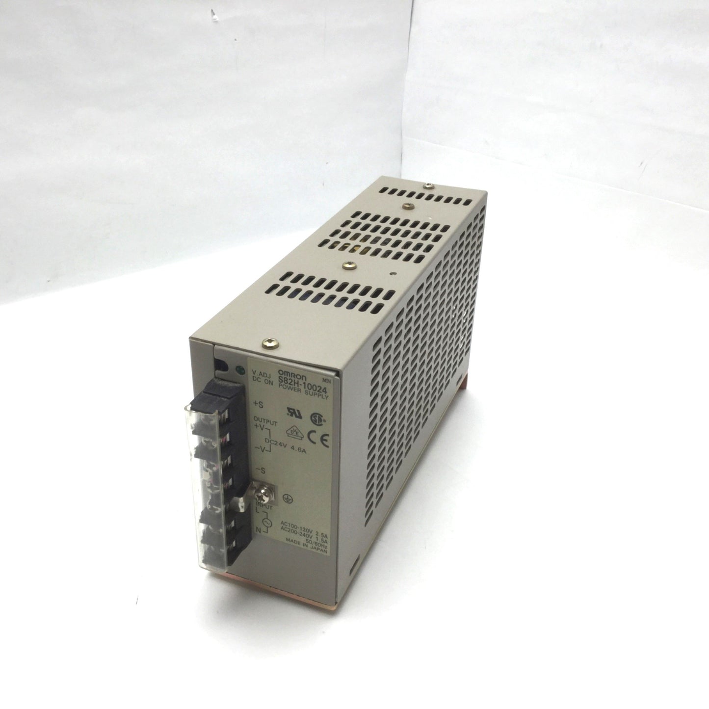 Used Omron S82H-10024 Switch Mode Power Supply Input: 100-240VAC Output: 24VDC 100W