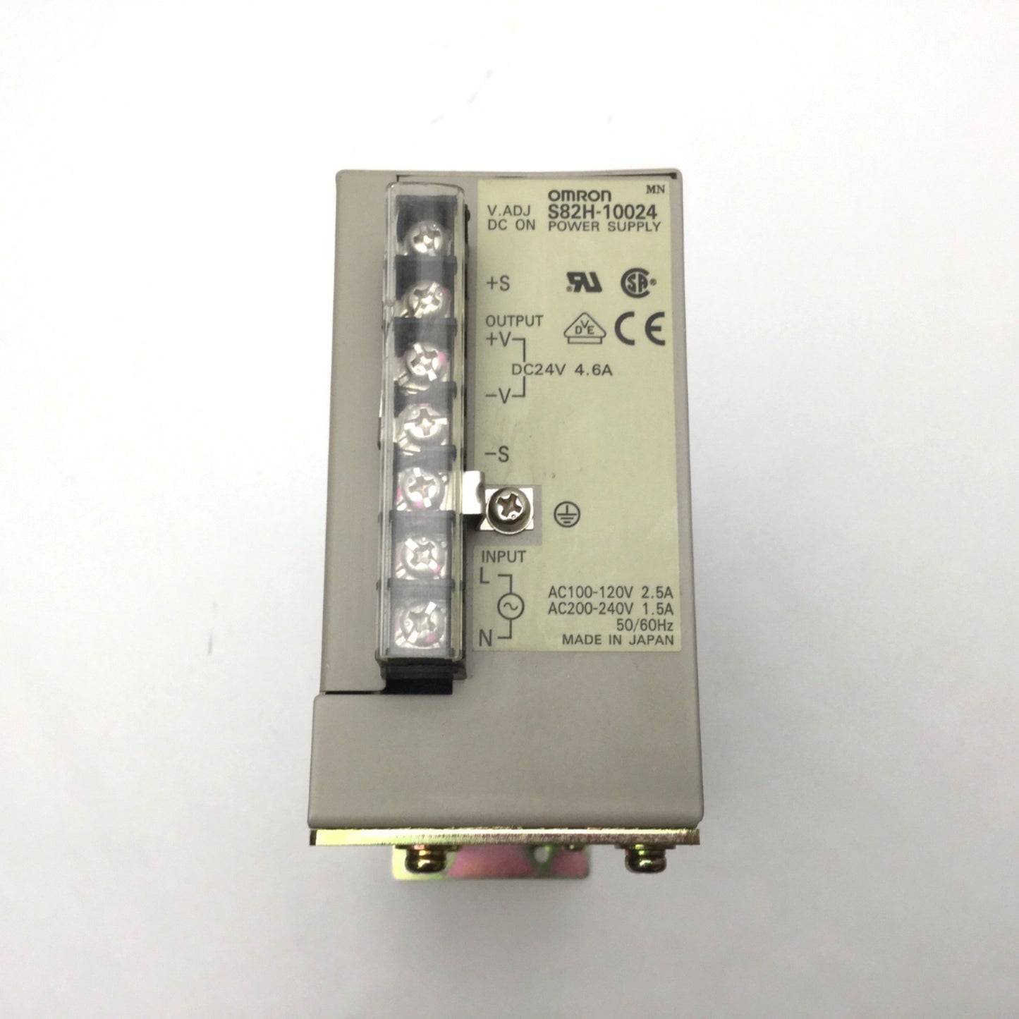 Used Omron S82H-10024 Switch Mode Power Supply Input: 100-240VAC Output: 24VDC 100W