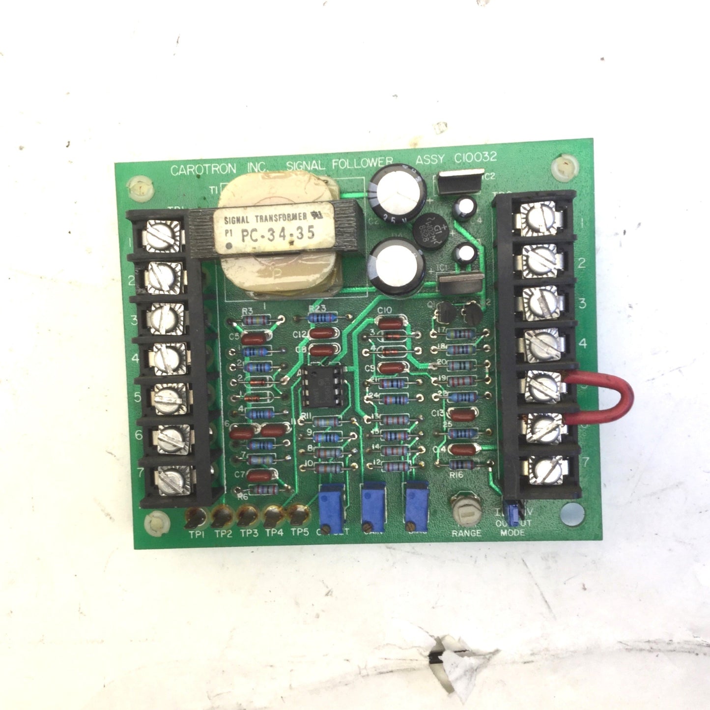 Used Carotron INC C10033A Signal Follower, ASSY C10032, Signal Transformer PC-34-35
