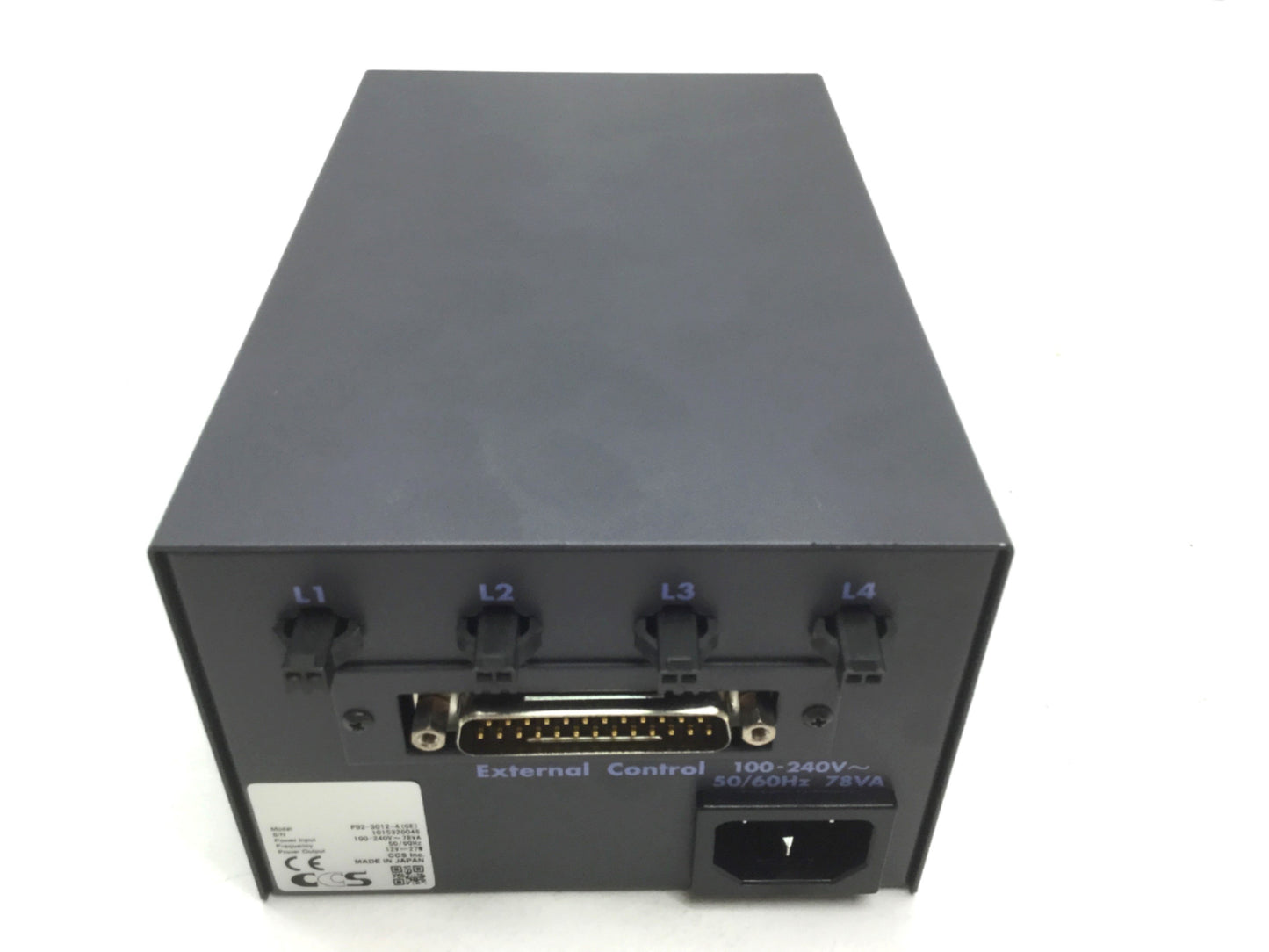 Used CCS PD2-3012-4 LED Light Source Control Power Supply 100-240VAC IN, 12VDC OUT
