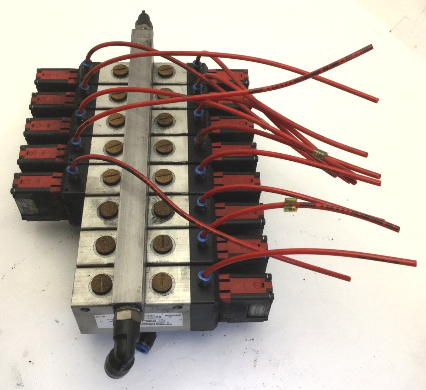 Used Bank of 8 Hoerbiger S9 585SRF-1/4-PN61 Solenoid Valves & 13x P8 385RF-NG-SPN61-B