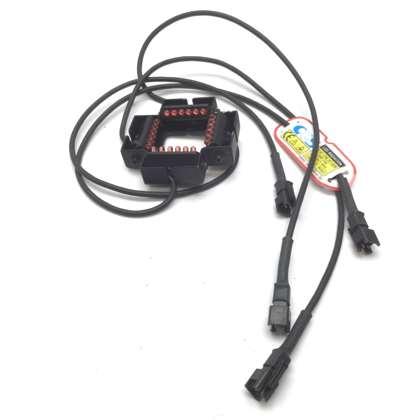 Used CCS LDQ-60-25 Square LED Red Bar Light, Power: 12VDC 1.2W, Area: 0.975" x 0.975"