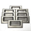 Used Lot of 8 Guden 1899-32D Brushed Stainless Steel Flush Mount Pull Handles