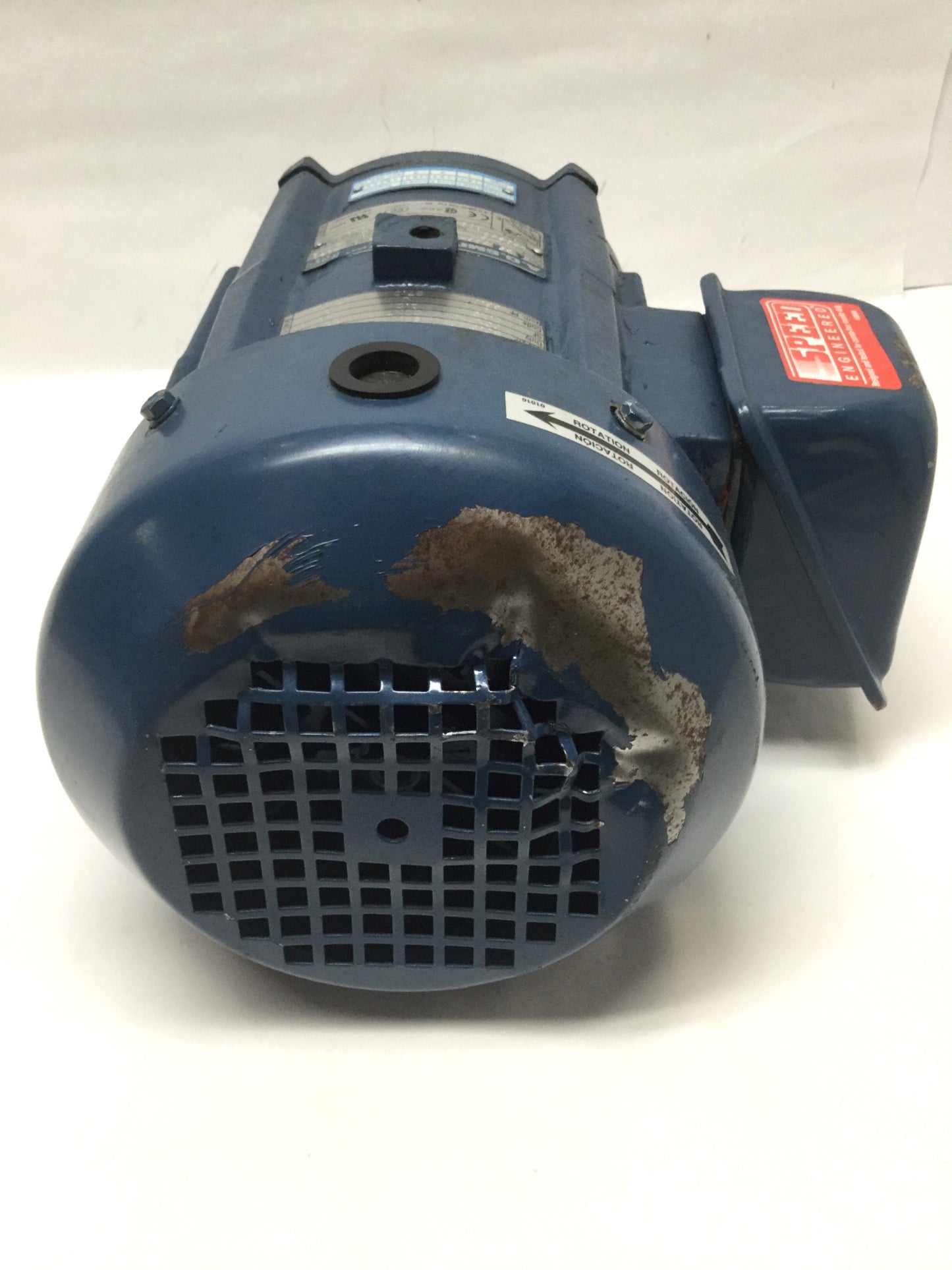 Used A.O. Smith F-391366-62 E-Plus AC Motor 1HP, 230/460VAC 3PH, 1150RPM, Frame 145T