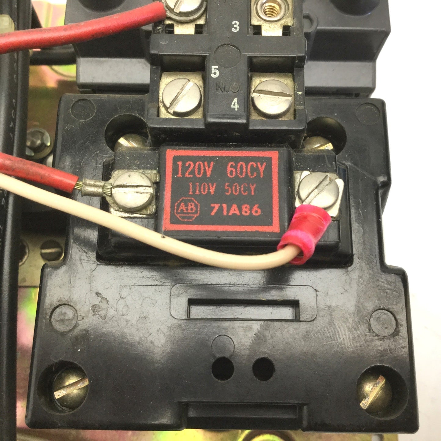 Used Allen Bradley 815-B0V169 Overload Relay With 2x 71A86 Magnetic Coils, 3-Pole